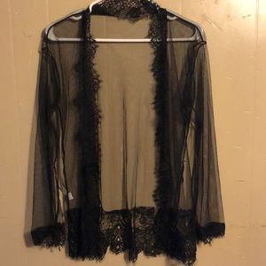 See through lace cover up